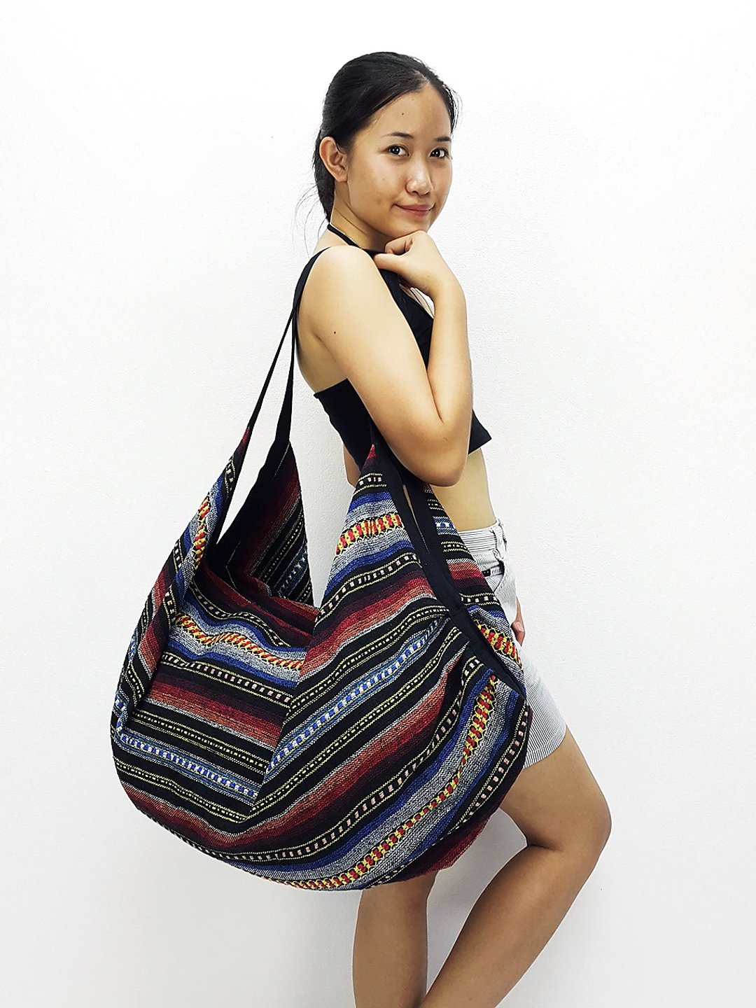 Cotton Bag Backpack Hobo bag boat shape bag Shoulder bag Crossbody Bag - 其他 - 棉 多色