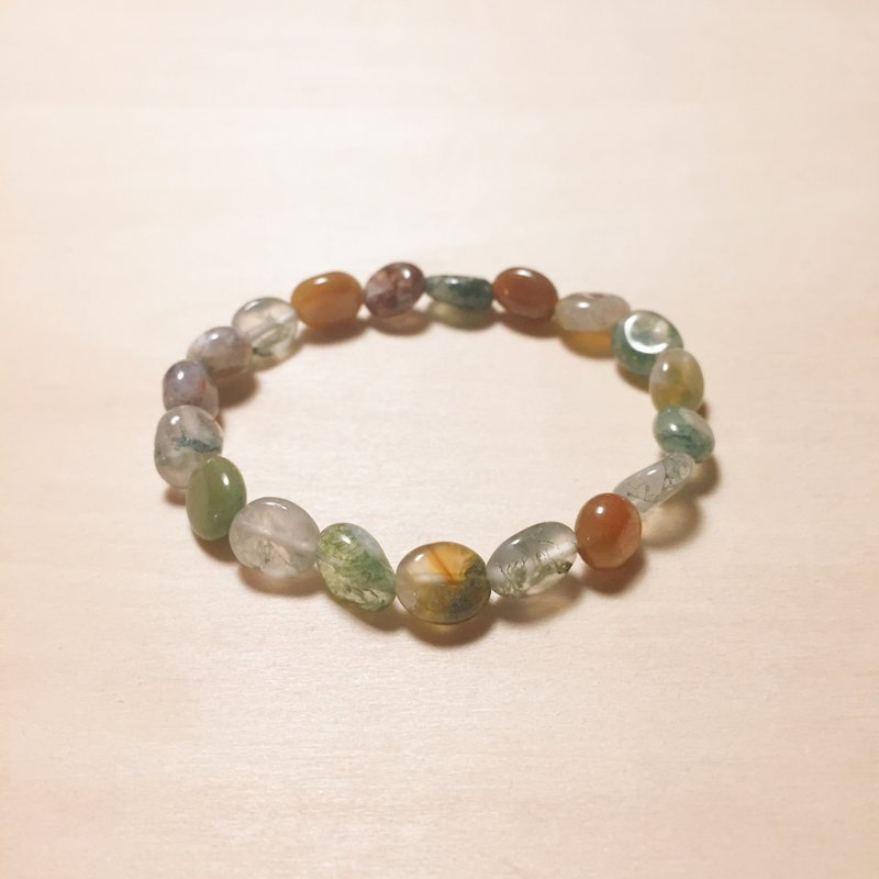 不规则印度玛瑙手环 - 手链/手环 - 水晶 多色