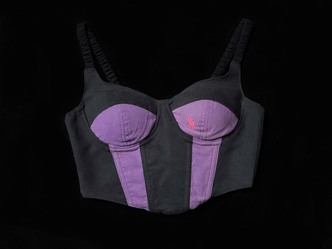 REGETHER古着改制Polo Ralph Lauren sportswear罩杯式绑带马甲09 - 女装背心 - 棉 紫色
