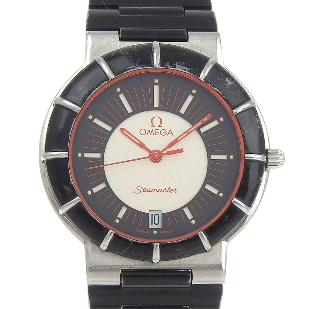 【日本直送】欧米茄 OMEGA 海马系列 Dynamic 不锈钢 石英 指针式 多彩表盘 适用于男女款【二手】 - 女表 - 不锈钢 黑色