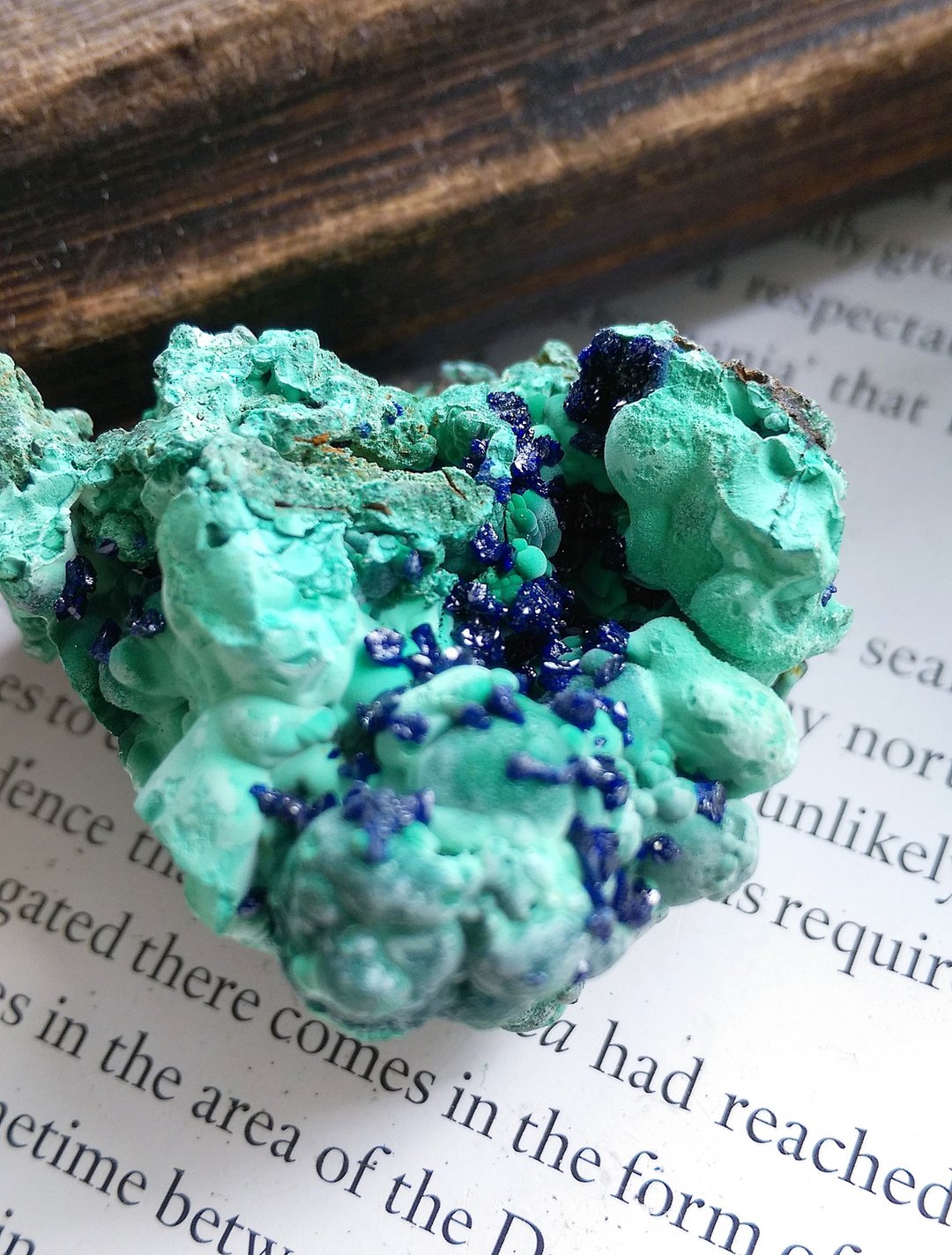 Azurite 湖北产地 蓝铜矿 圭孔雀石 共生矿 天然矿石 原矿 - 摆饰 - 其他材质 