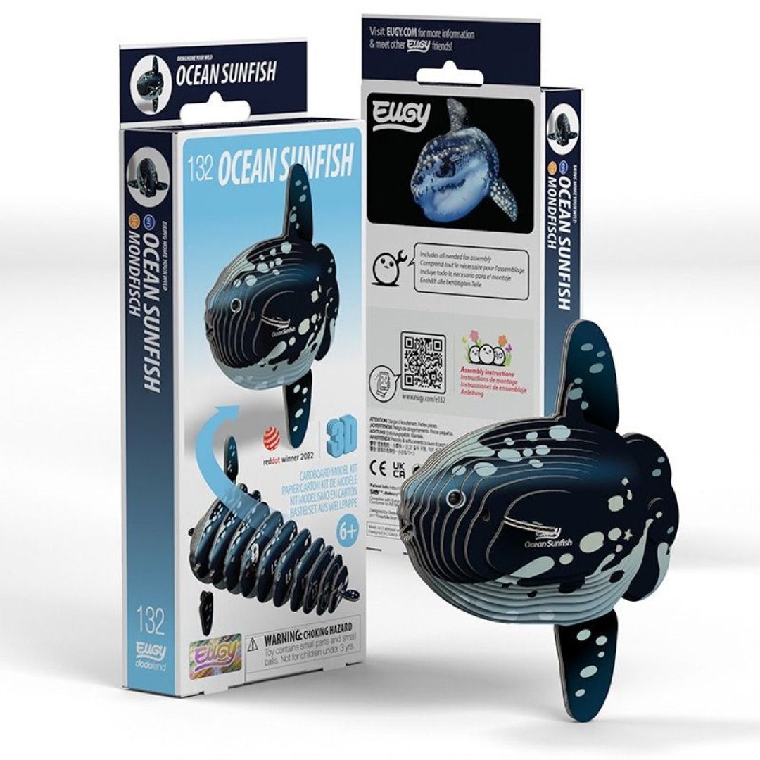 EUGY 3D坑纸拼图 - 132 海洋太阳鱼 - 拼图 - 纸 黑色