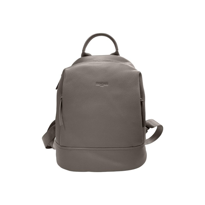 ZENDAR 限量1折 顶级超柔软小牛皮后背包 全新专柜展示品 大象灰 - 后背包/双肩包 - 真皮 银色