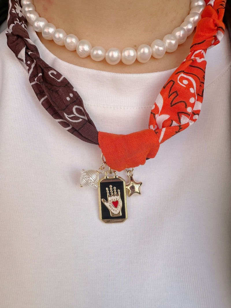 圣诞礼物 腰果花巾 佩斯利印花头巾 布颈链 独家 欧美 时尚 - 颈链 - 棉．麻 多色