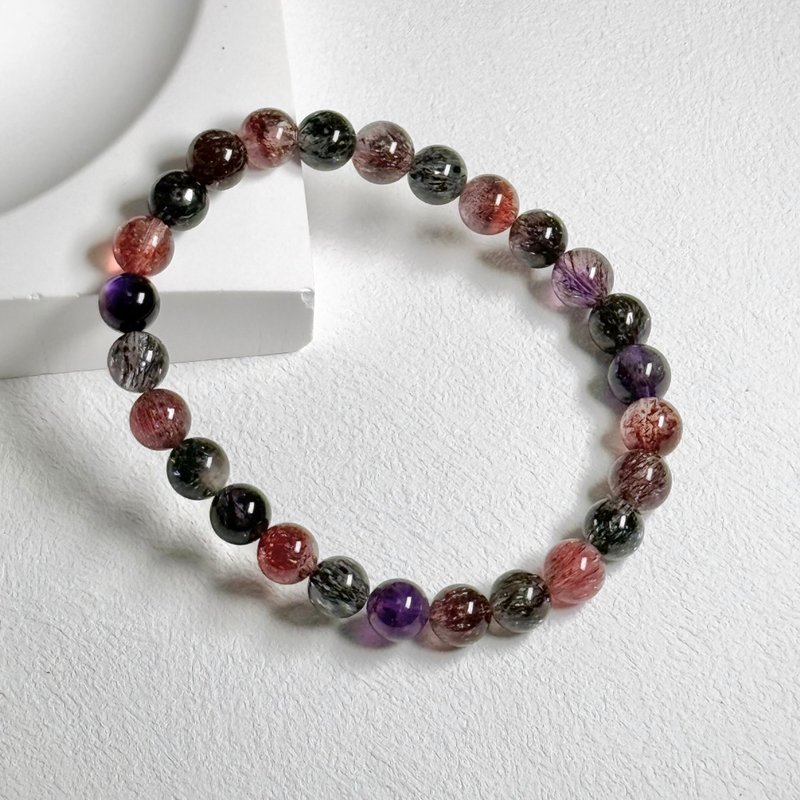 精品密矿超七 6-7MM - 手链/手环 - 水晶 多色