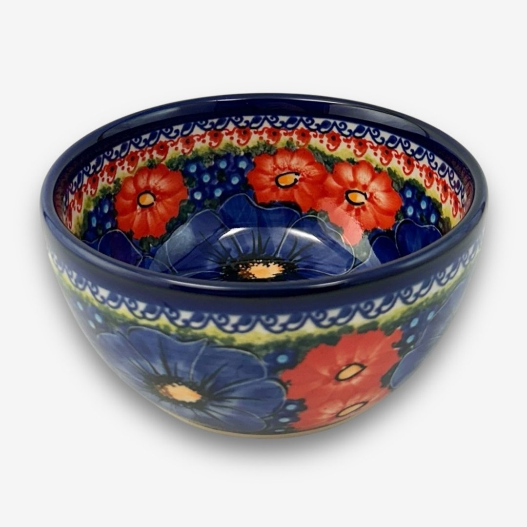 波兰手绘手工陶-饭碗 13cm 赤蓝芳华系列 - 碗 - 陶 蓝色