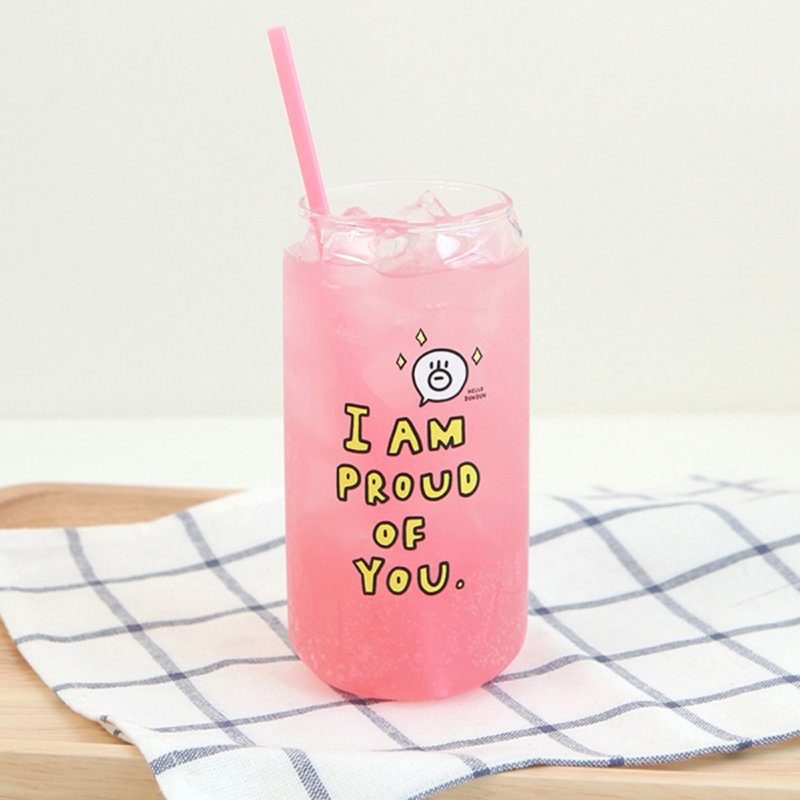 Can造型系列 玻璃杯550  04.Proud of you - 咖啡杯/马克杯 - 玻璃 白色