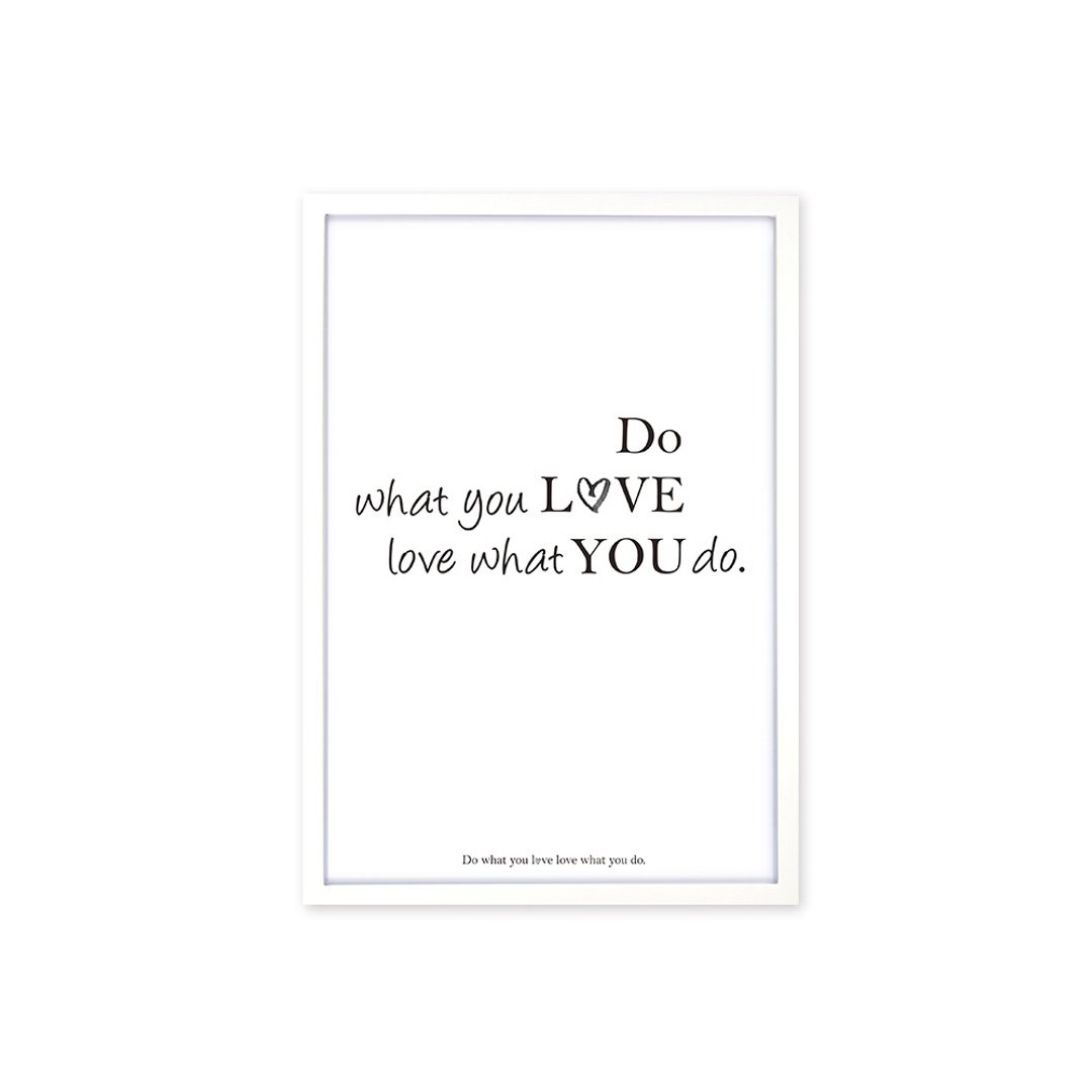 北欧风装饰画相框 Do What You Love 经典款 白色框 63x43cm - 画框/相框 - 木头 白色
