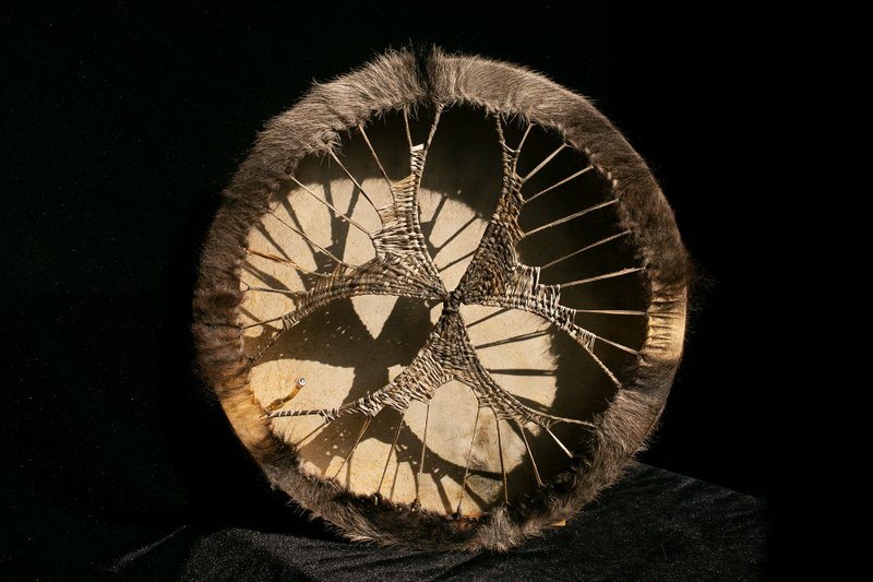 UltreyaDrums Sacred shamanic drum Shaman drum Goatskin - 吉他/乐器 - 真皮 