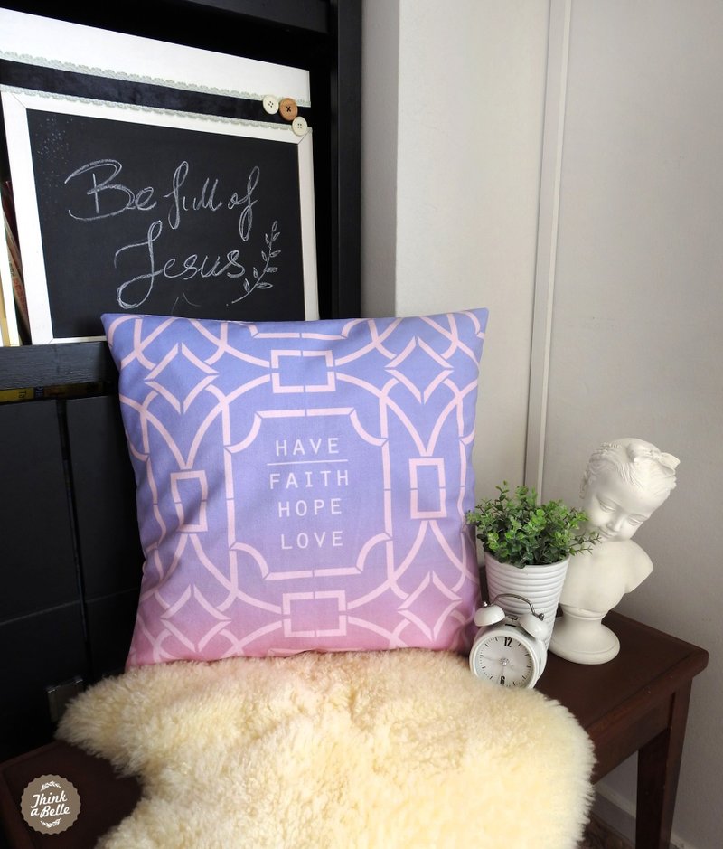 有信望爱 45x45cm 微绒枕套 - 枕头/抱枕 - 其他人造纤维 粉红色