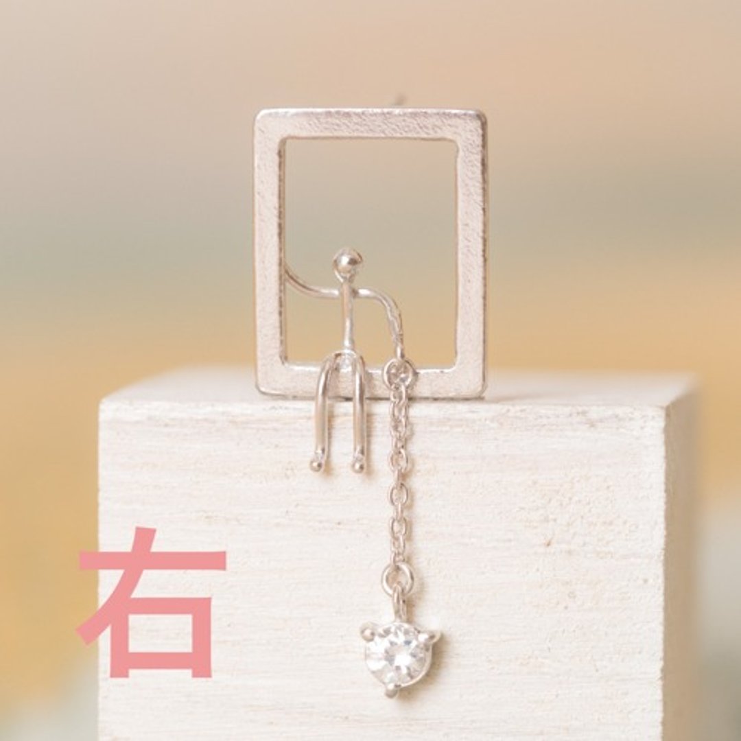 “窗”礼物（耳针耳夹） - 耳环/耳夹 - 其他金属 