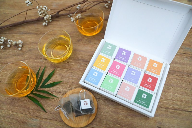【Three Leafs Tea】喝遍台湾好茶 全系列茶包礼盒(12入) - 茶 - 新鲜食材 多色
