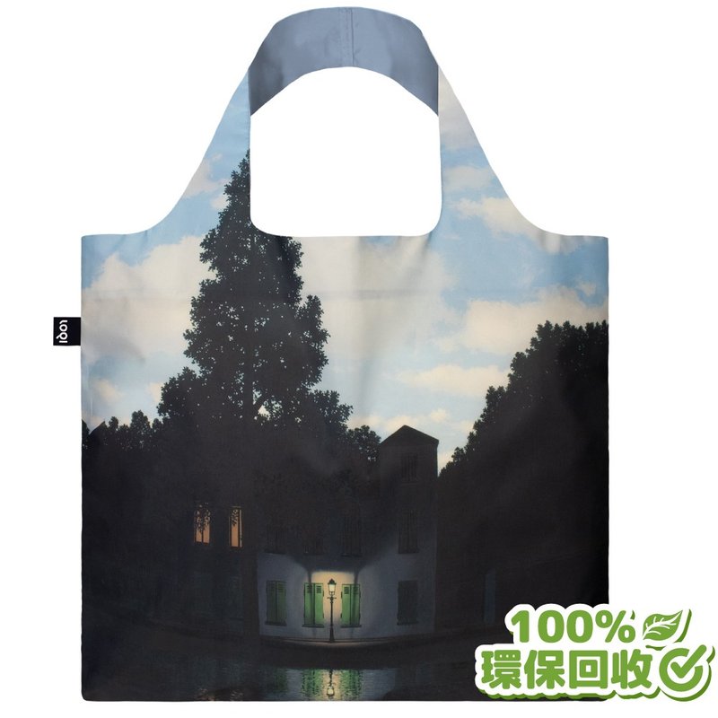LOQI 环保材质春卷包/购物袋-光影帝国(无扣带、无暗袋) - 侧背包/斜挎包 - 聚酯纤维 黑色