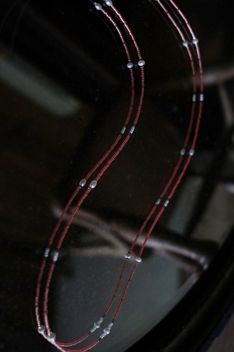 虹瑚  / 3way 古董珠 淡水珍珠 多用途口罩链 - 口罩 - 玻璃 