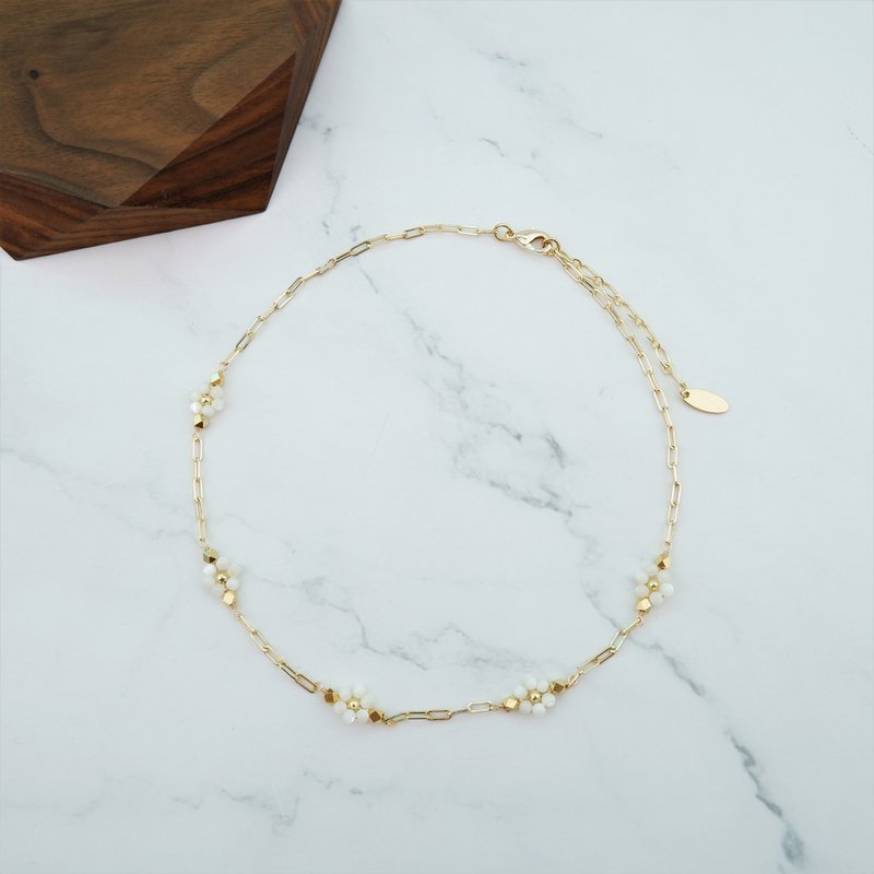 PANNE 圆形贝壳短项链 - 项链 - 贝壳 白色