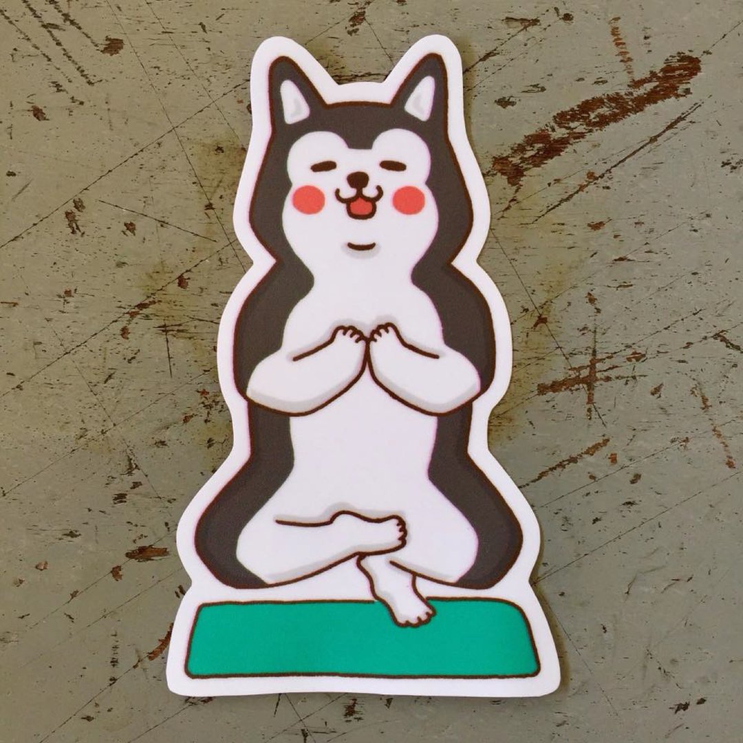 士奇瑜珈小防水贴纸 SS0105 - 贴纸 - 防水材质 