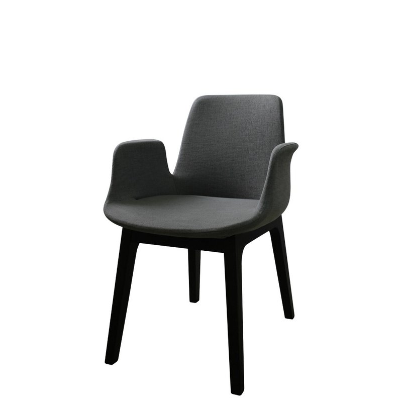 展示品出清 / 9027-1 柔软舒适的扶手椅 - 椅子/沙发 - 棉．麻 黑色