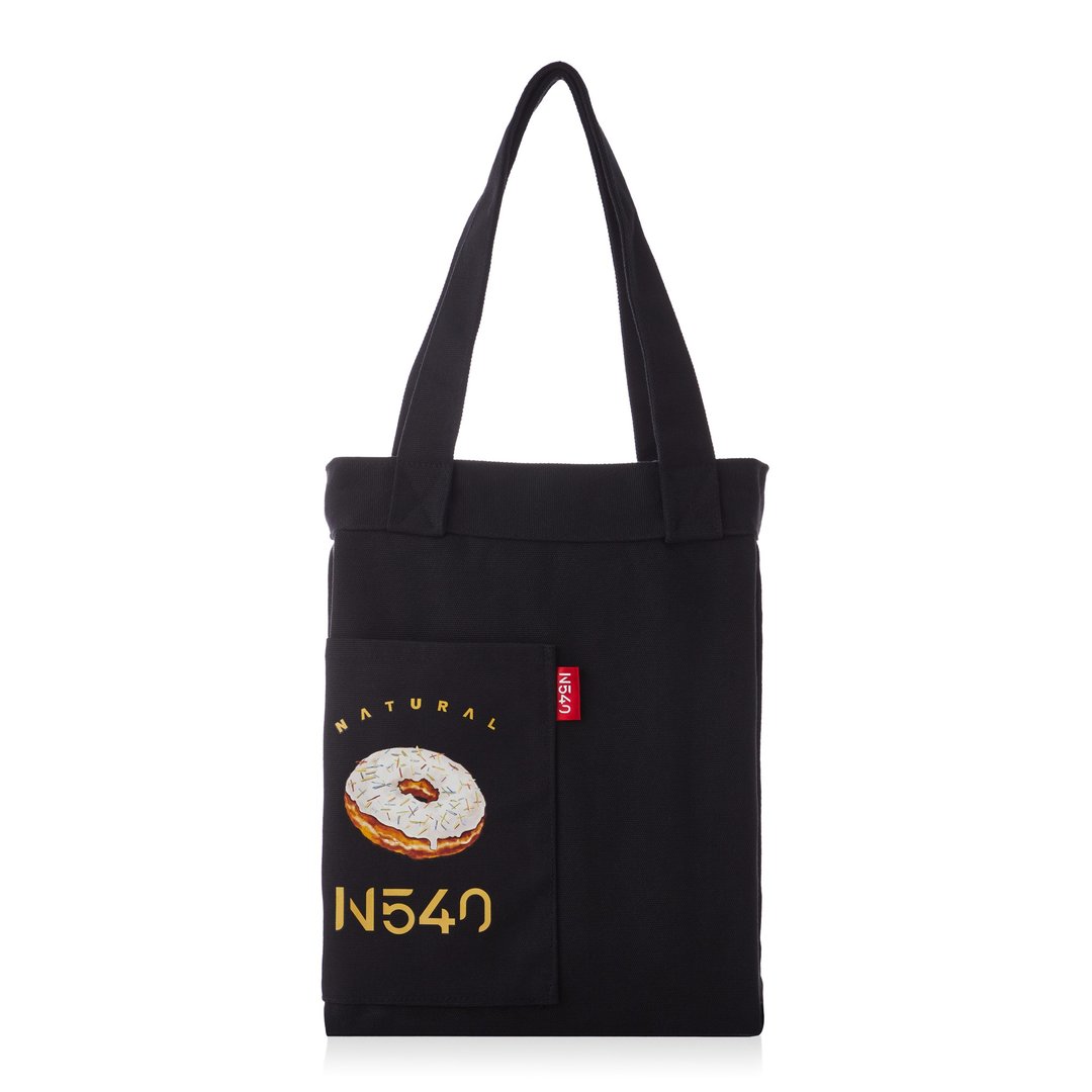 N540 Donut bag ― 品牌帆布袋 - 侧背包/斜挎包 - 其他材质 黑色