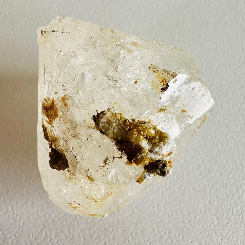 巴基斯坦黄泥骸骨水晶15 开窗彩虹骨干水晶 原石原矿 脉轮净化 - 摆饰 - 其他材质 黄色