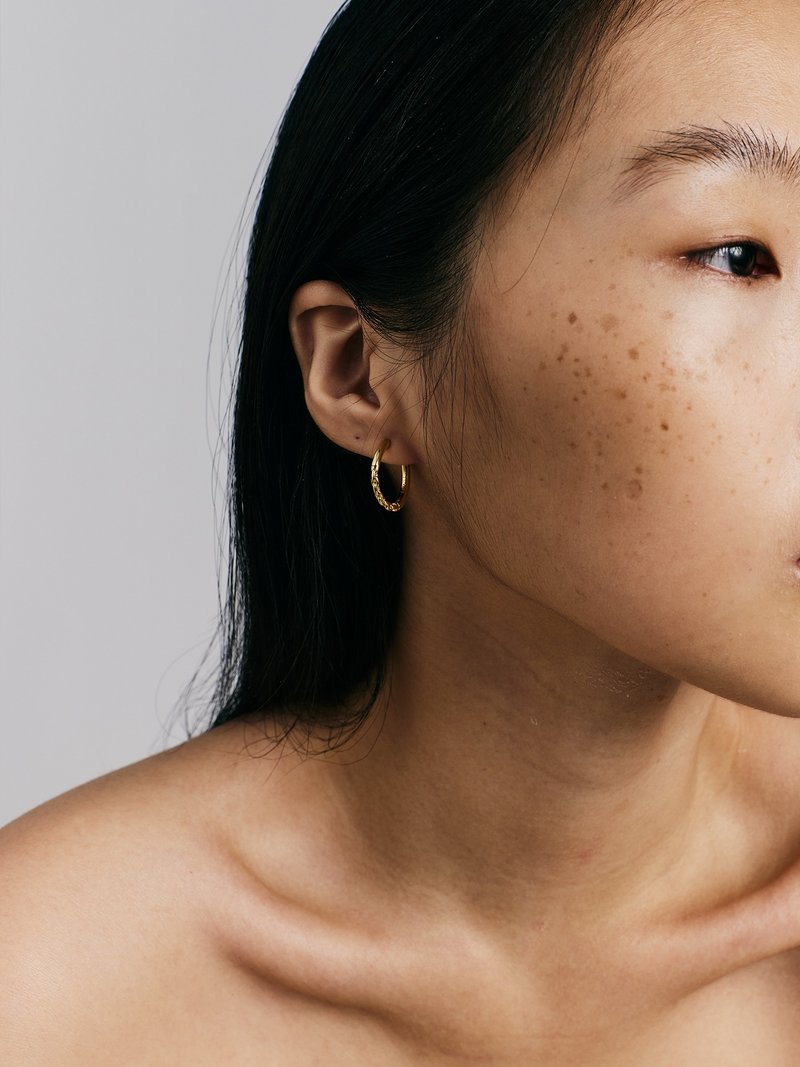 003.EARRINGS (Gold) - 耳环/耳夹 - 铜/黄铜 金色