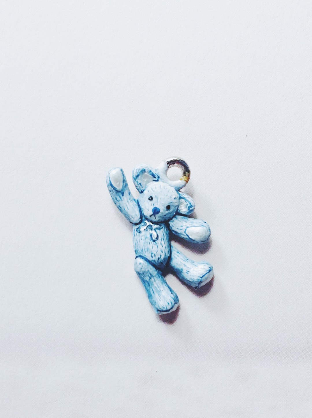 手绘坠子 - 泰迪熊 - 其他 - 其他金属 蓝色
