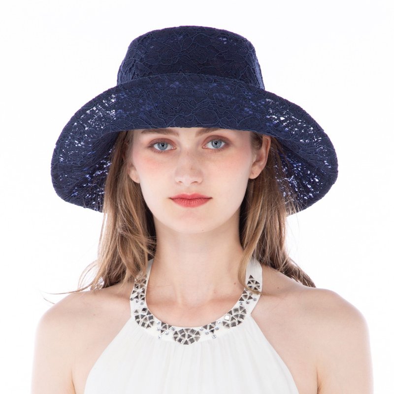 ATIPA可逆宽边太阳帽防晒防紫外线 - 帽子 - 棉．麻 蓝色