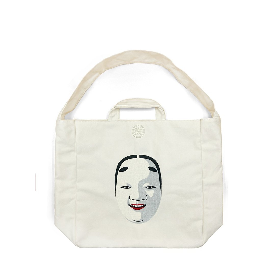 日式能面/若女 鬼首帆布托特包 - 侧背包/斜挎包 - 棉 多色
