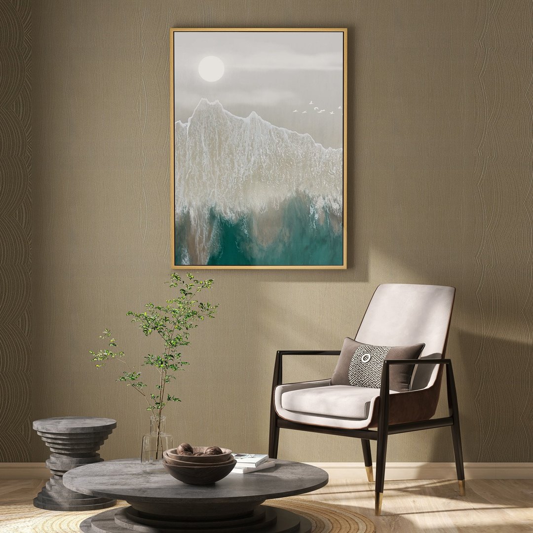 云山幻境II - 山景抽象装饰挂画/水墨感挂画/卧室挂画 - 海报/装饰画/版画 - 棉．麻 蓝色