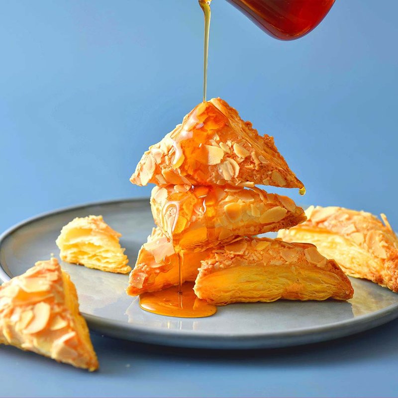 【三统】杏仁千层秒杀酥 - 伴手礼 过年 中秋 端午 台湾手信 礼盒 - 零食/点心 - 新鲜食材 黄色