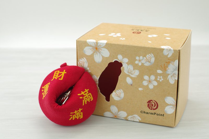 【钱母包:财运满满/金色 】直径6.5厘米/放平安符/自带/招财运 - 零钱包 - 棉．麻 