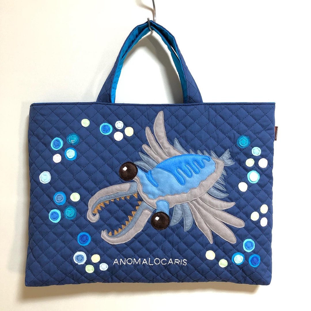 Book Bag - Anomalocaris Lesson Bag (Navy Blue) Quilted/ - 儿童绘本/图书 - 棉 蓝色
