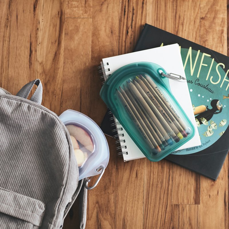 美国 Stasher Go 随行硅胶密封袋-飞瀑蓝 - 便当盒/饭盒 - 硅胶 蓝色