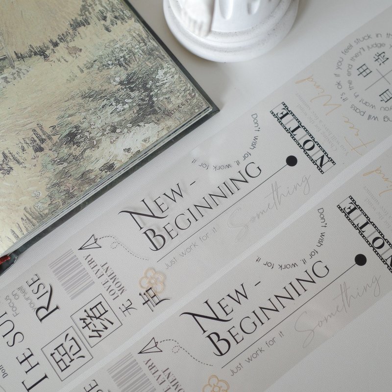 小记事 文字稿手帳打底素材 PET 纸胶带 - 纸胶带 - 其他材质 黑色