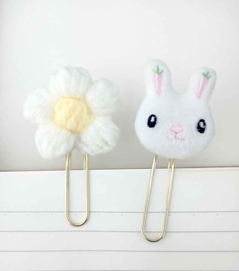 可爱兔子书签 本子装饰小配件书签 - 书签 - 棉．麻 