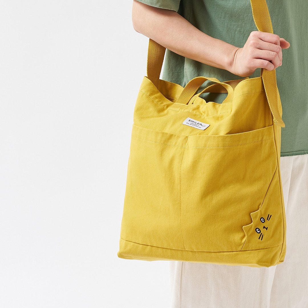 【Mr. Shoulder Bag】三用肩背包 托特包 共4色 - 侧背包/斜挎包 - 聚酯纤维 黑色