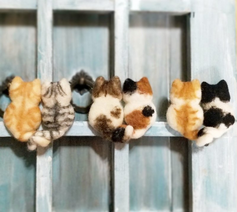 情人节【体验活动】猫背影胸针 - 编织/羊毛毡/布艺 - 羊毛 