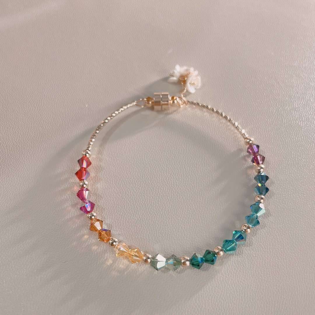 SWAROVSKI 渐变雨后彩虹手链 - 手链/手环 - 水晶 绿色