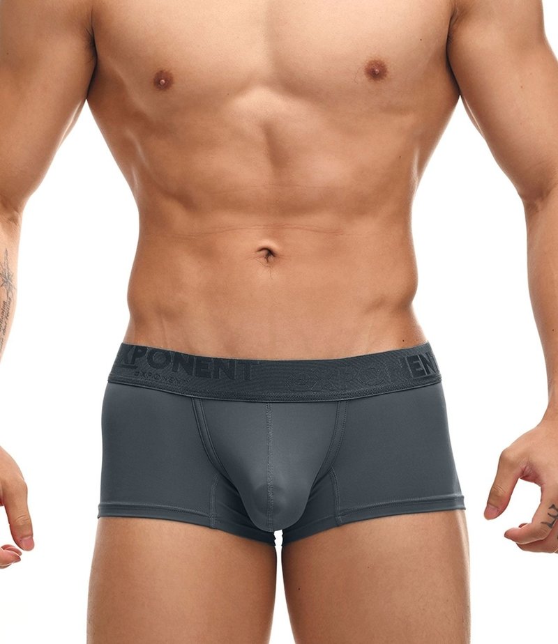 (7色)DYNA Smooth 原始魅力超滑顺凉感四角内裤-深灰(同款2件1190 - 男士内衣裤 - 尼龙 灰色