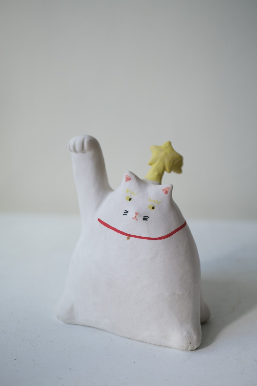 加薪招财猫 - 花瓶/陶器 - 其他材质 黄色