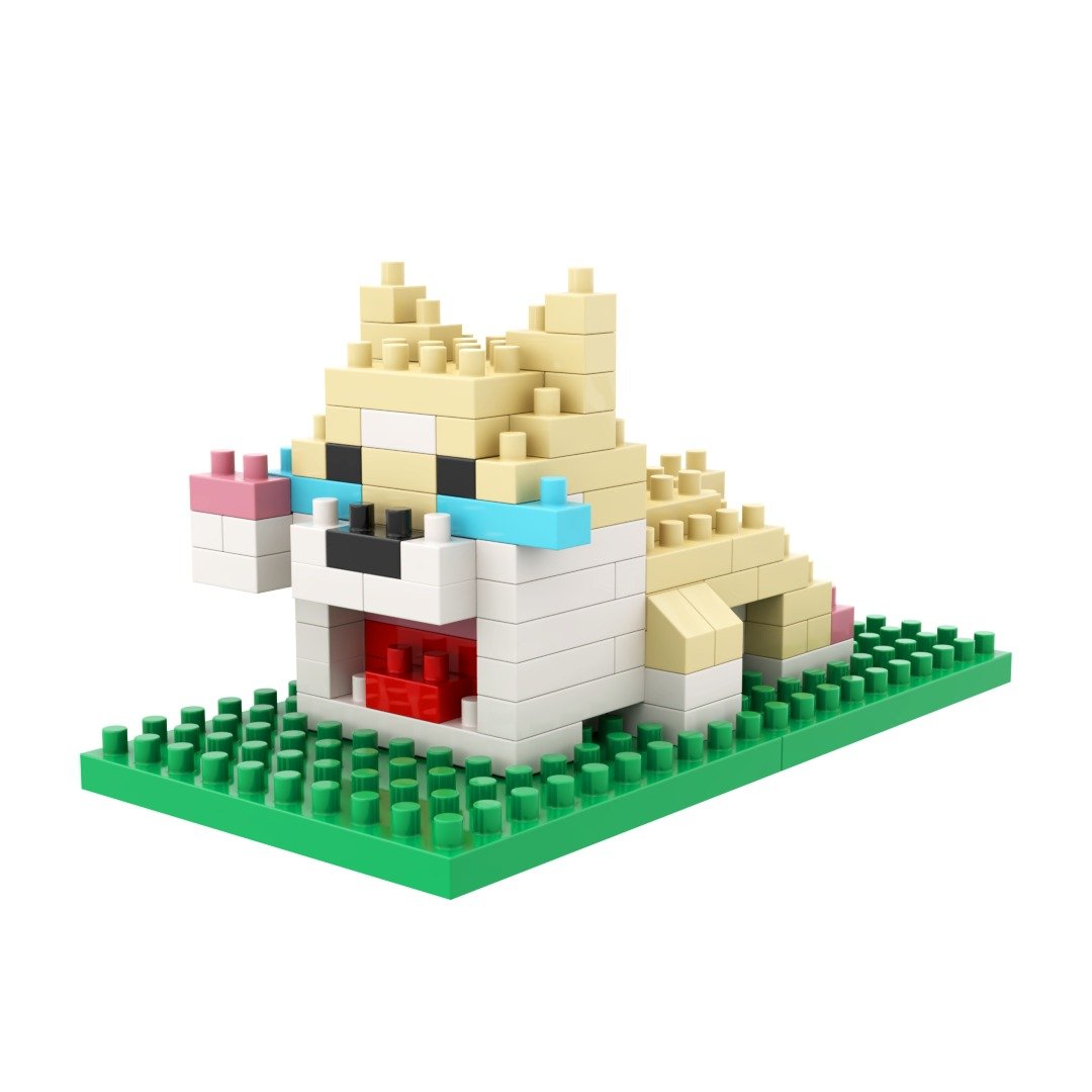 Archbrick 心碎的柴犬 Pixel 积木 Nanoblock - 拼图 - 塑料 多色