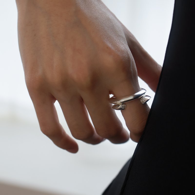 塔利亚戒指 - 戒指 - 纯银 