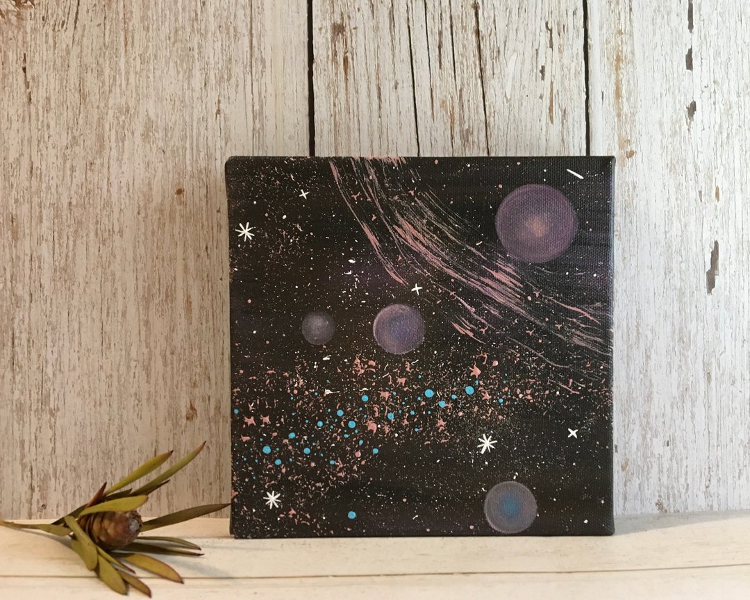 宇宙#21 压克力画 疗愈生活 15x15 居家装饰 艺术作品 手绘 - 海报/装饰画/版画 - 压克力 