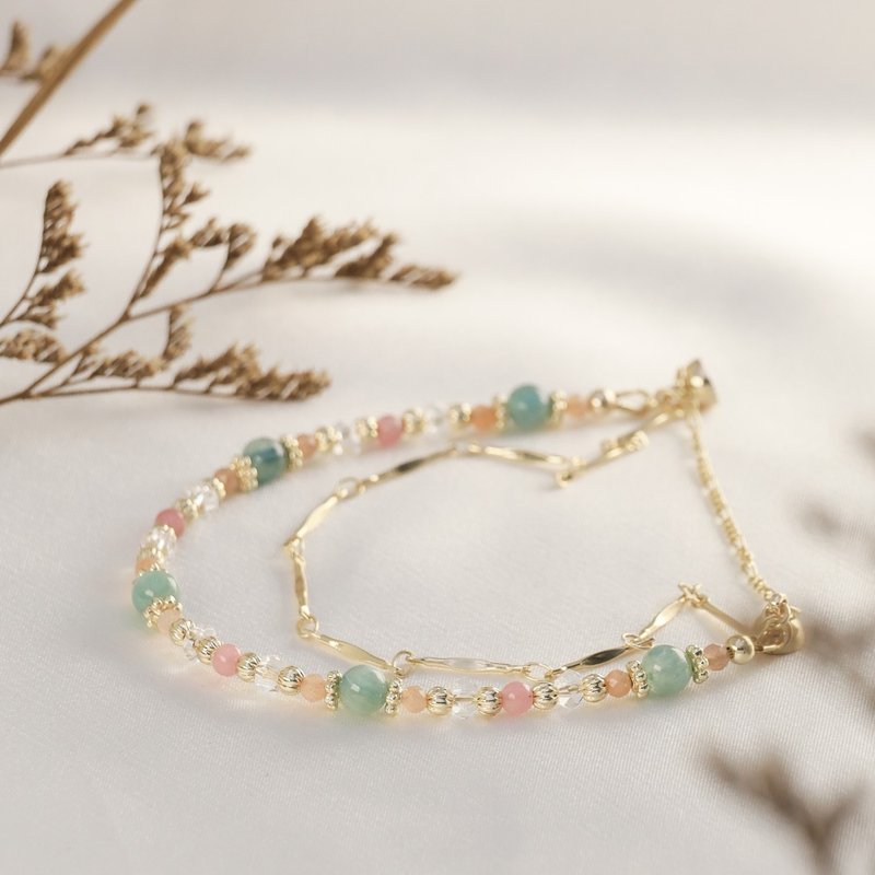 初芽 | 沈淀安抚情绪 支持与温柔成长 | 水晶手链 喉论 心轮 - 手链/手环 - 水晶 多色