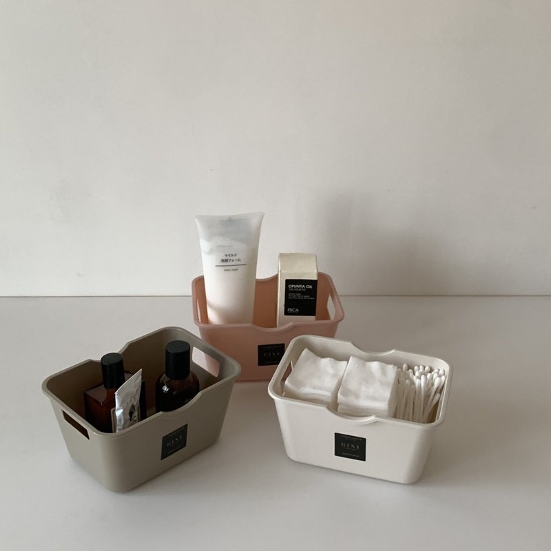 多件优惠-小物收纳梯形篮 收纳篮 置物篮 收纳盒 无印风 台湾制 - 收纳用品 - 塑料 白色