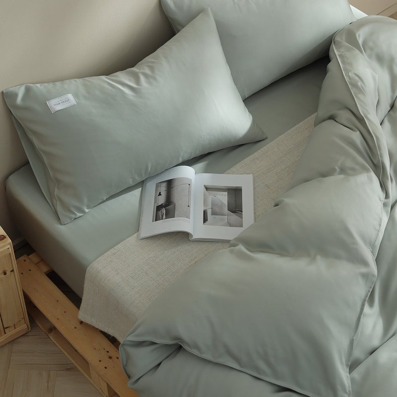 极简美学-300织纱100%纯净天丝薄被套双人/180x210cm(抹香绿) - 寝具 - 其他材质 绿色