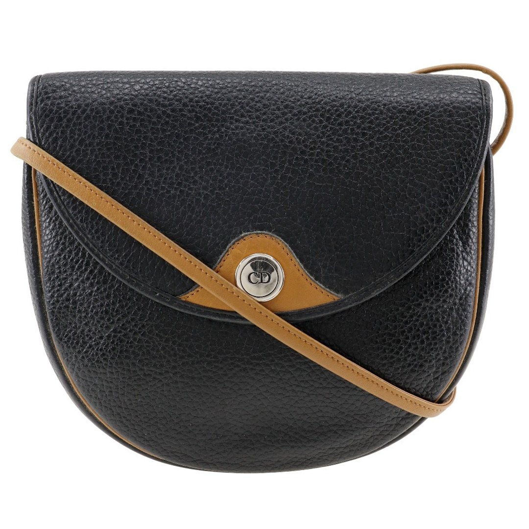 【日本直送】Christian Dior CD Logo 肩背包 Vintage Pochette 小牛皮 黑色 女仕【二手】 - 侧背包/斜挎包 - 真皮 黑色