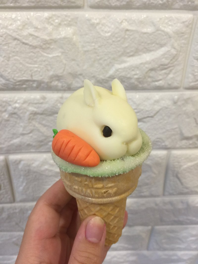 【C.Angel】 藏签甜筒 幸运签诗 🐰兔子棉花糖甜筒🍦 - 零食/点心 - 新鲜食材 粉红色