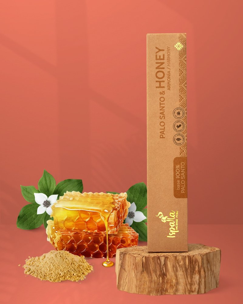 Ispalla Palo Santo & Honey 圣木&蜂蜜 线香 10支 秘鲁圣木线香 - 香薰/精油/线香 - 其他材质 橘色