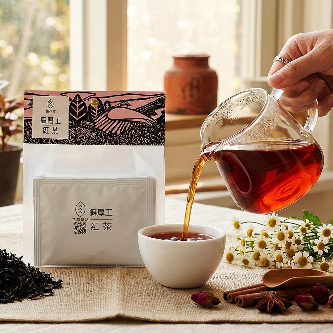 【真正台湾有机蜜红茶】舞厚工 原片茶叶 小包装 蜂蜜甜感 台湾茶 - 茶 - 植物．花 橘色