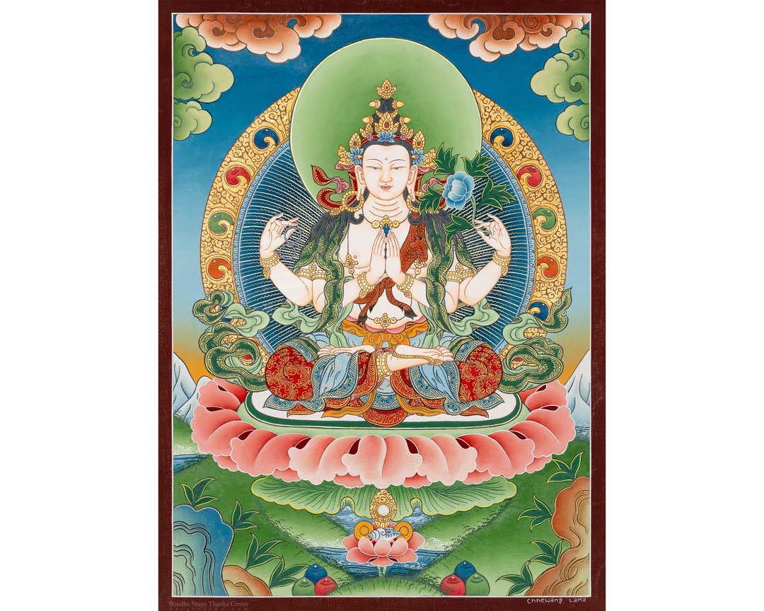 藏传佛教观音菩萨唐卡艺术 - 墙贴/壁贴 - 其他材质 多色